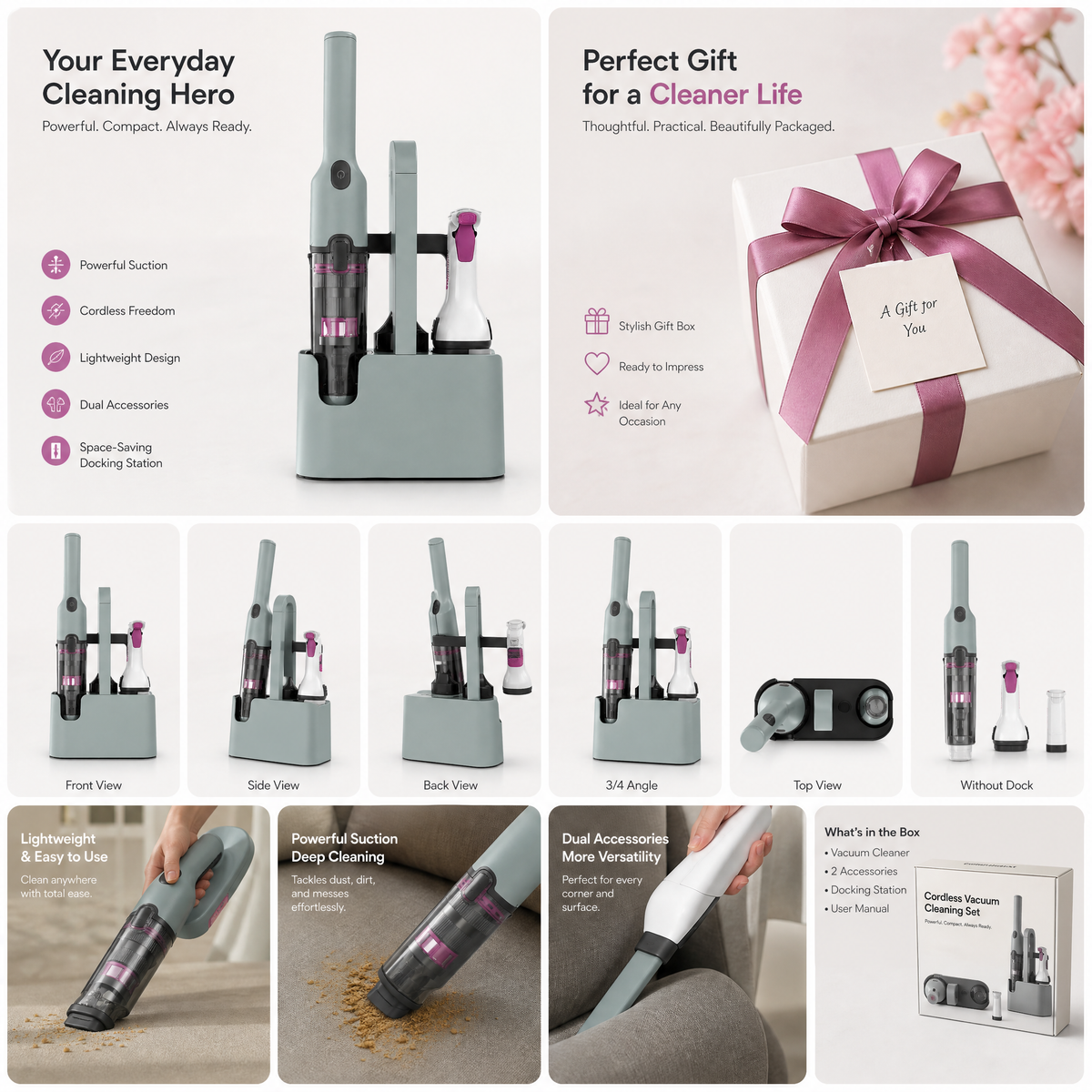 2-in-1 Cordless Vacuum & Cleaning Station